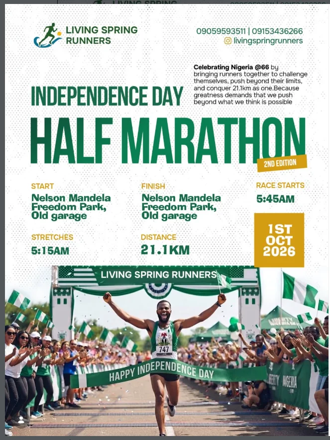 Living Spring Runners Independence Day Half Marathon